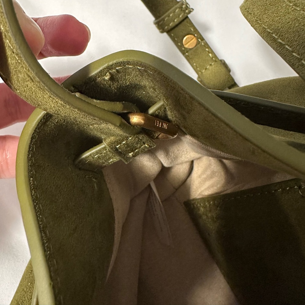 JW Pei HANA Mini Faux SuedeTote Bag - Dark Olive - Picture 7 of 9